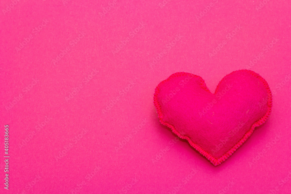 Valentine's day or Wedding romantic concept with pink heart