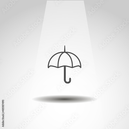 umbrella isolated vector icon. weather forecast icon
