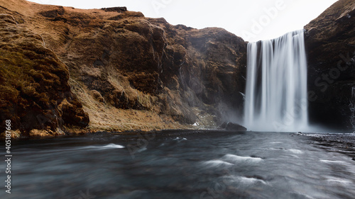 Tableau sur toile Amazing landscape of Iceland nature. Icelandic waterfall.