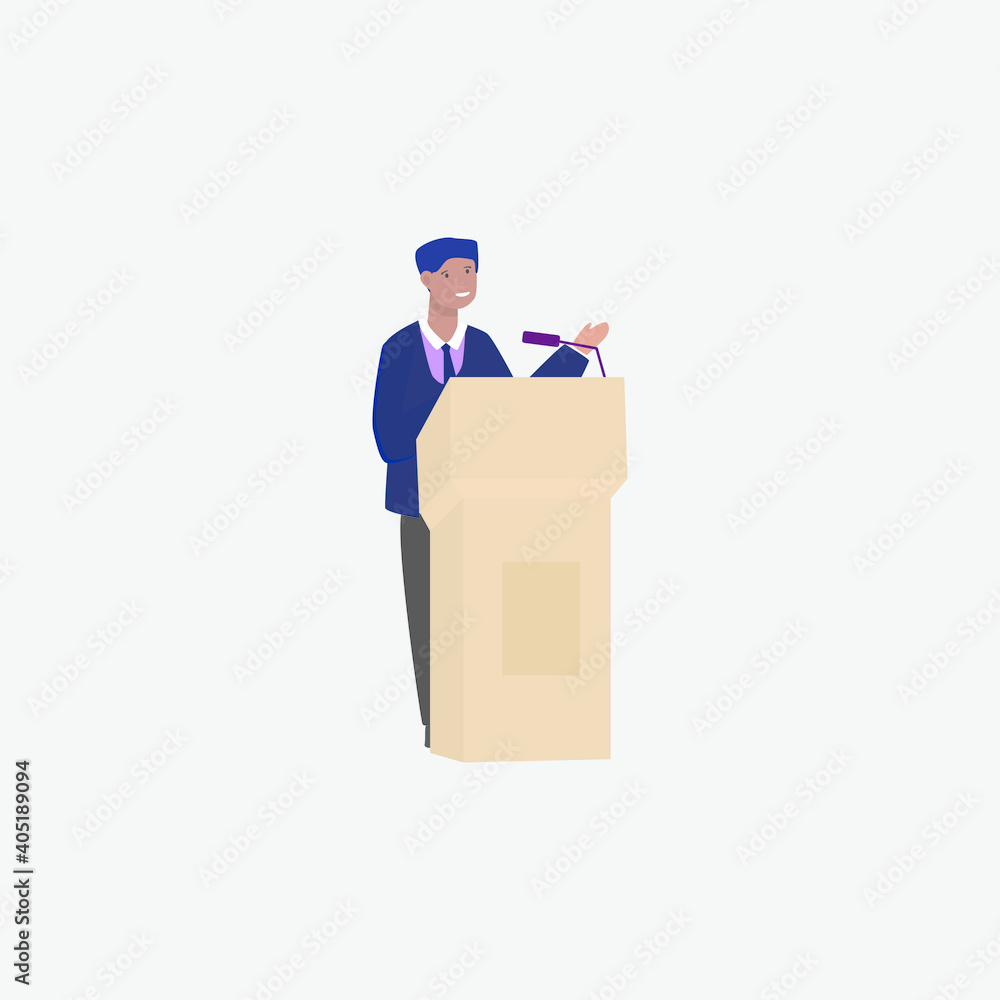 politician on the podium, speech, report, politics, vector illustration
politician on the podium, speech, report, politics, vector illustration