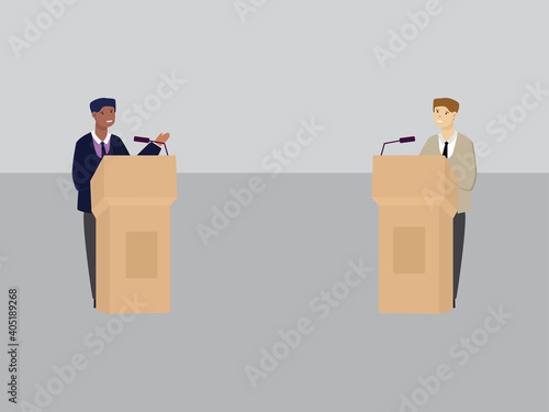 political, election debates, elections, deputies, presidential vector illustration
