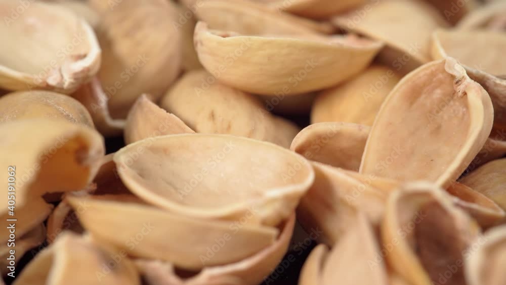 Rind from the pistachios macro. Empty shell without nuts Rind from the pistachios macro. Empty shell without nuts