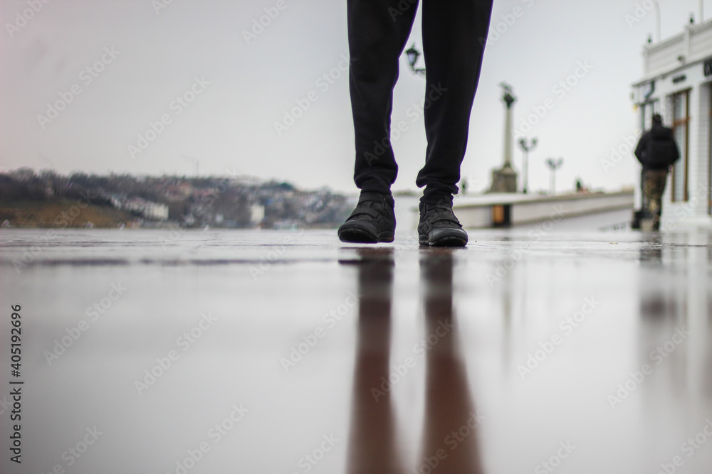 Obraz premium park after rain