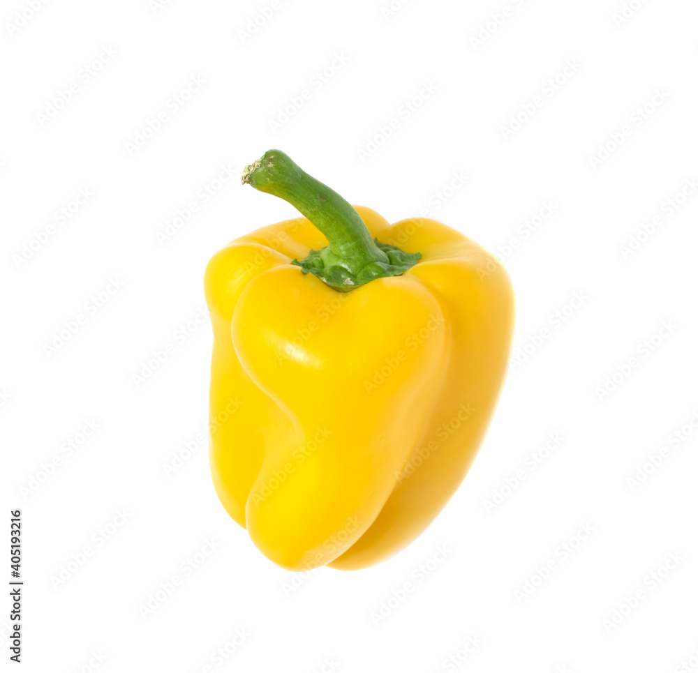 yellow bell pepper on white background yellow bell pepper on white background