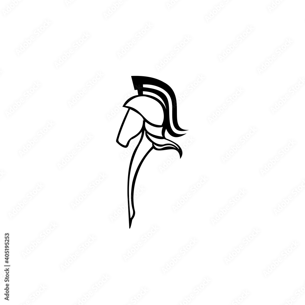 Naklejka premium Horse logo design. King Horse Logo Design Inspiration Vector