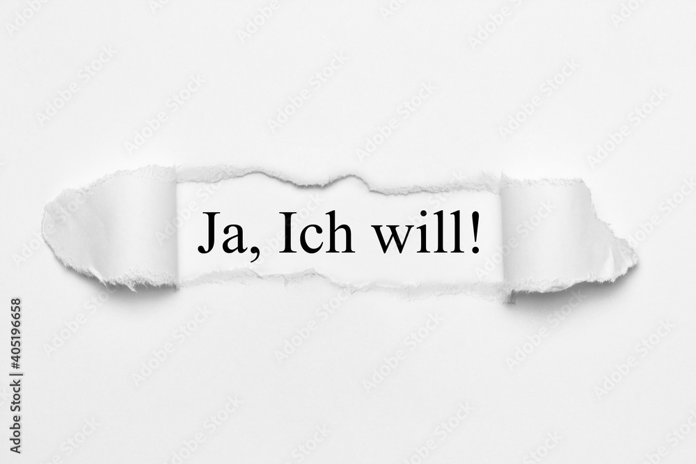Fototapeta premium Ja, Ich will!