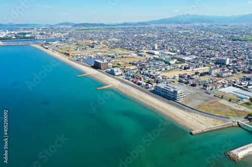 愛媛県伊予市 新川海岸の風景