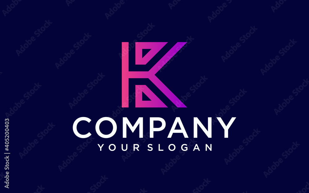 Alphabet letter k vector logo icon sign design template