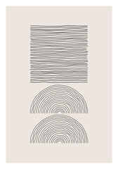 Papier peint photo Minimaliste art Illustration minimaliste aux silhouettes graphiques  © C Design Studio