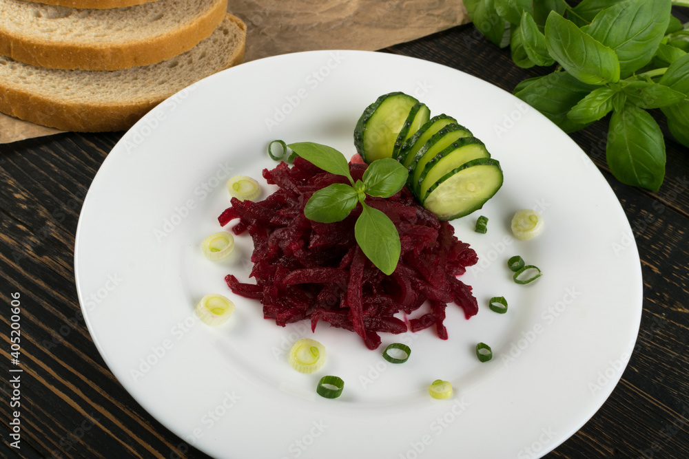 Grated Pickled Beet Root Isolated on White Background Grated Pickled Beet Root Isolated on White Background