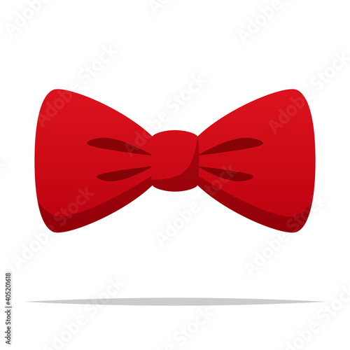 Red bow tie vector isolated illustration