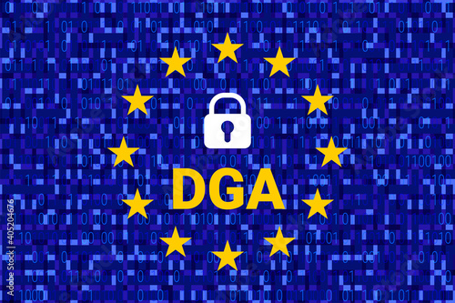 Data Governance Act - DGA. Vector illustrarion background photo