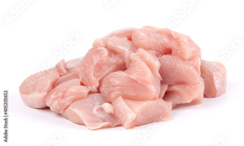 raw chicken meat isolated on white background