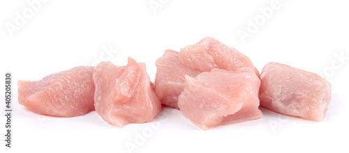 raw chicken meat isolated on white background