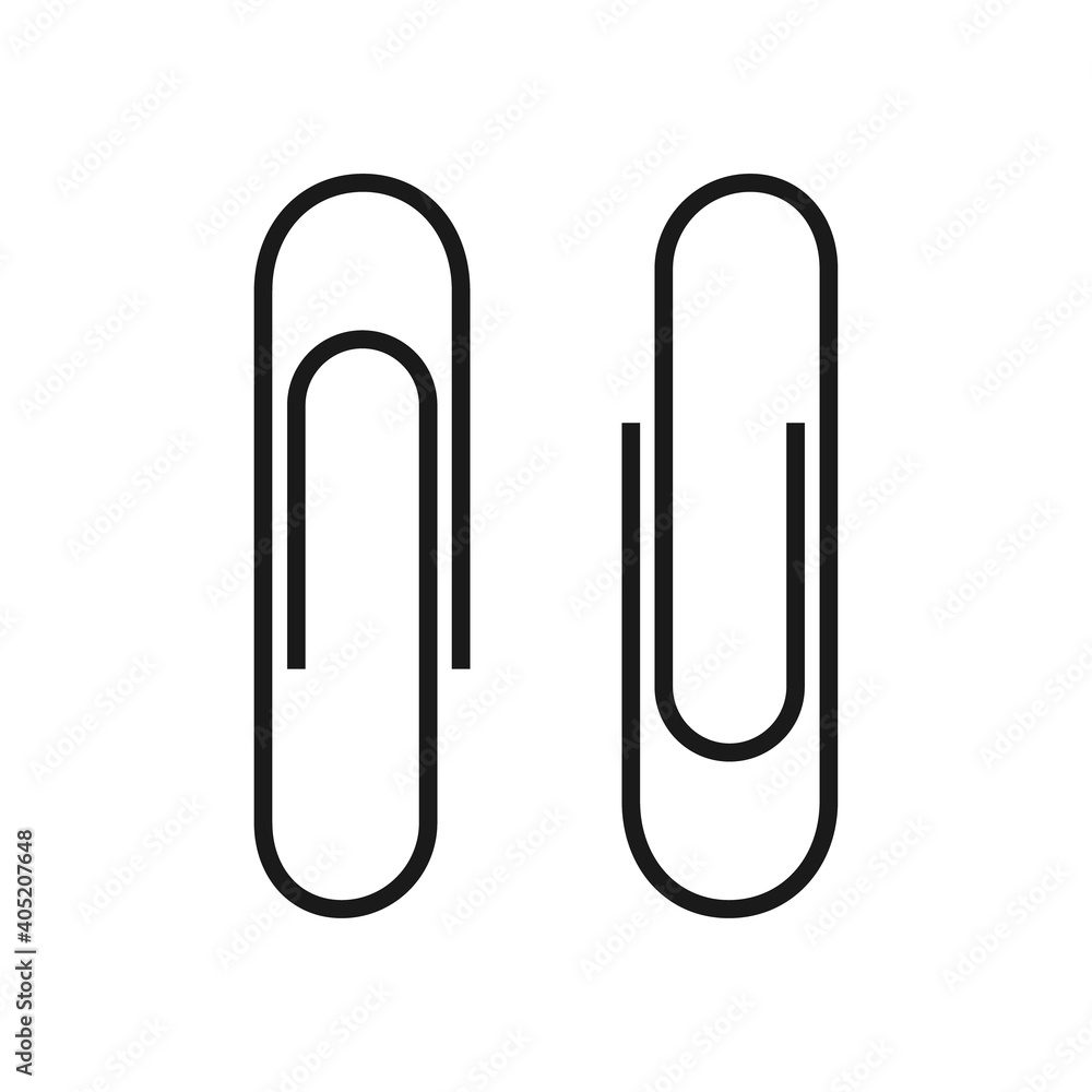 Paperclip set icon symbol simple design Paperclip set icon symbol simple design