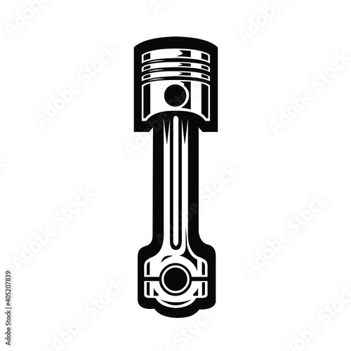 single piston vector image isolated photo