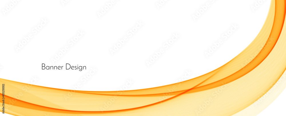Abstract smooth stylish yellow and orange wave banner background Abstract smooth stylish yellow and orange wave banner background