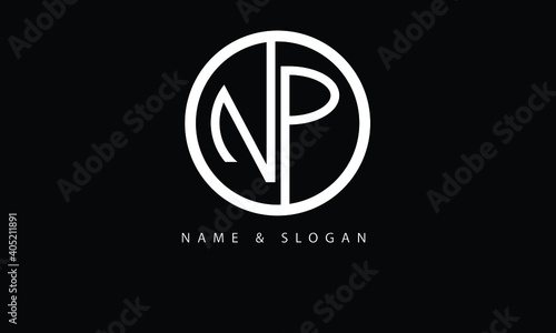 NP, PN, N, P abstract letters logo monogram