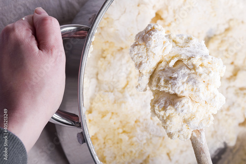Freshly made homemade lazy dumplings
