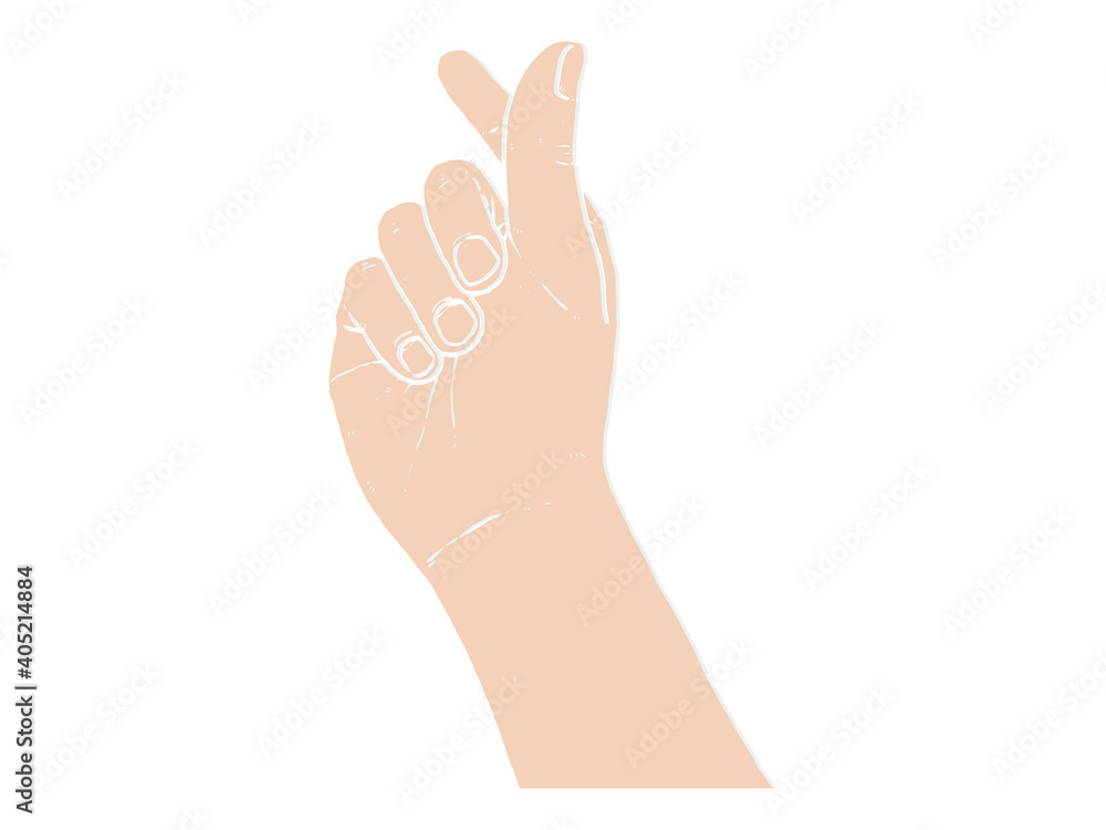 Vector hand drawn illustration for Valentines Day. Hands in heart shape. Sign of love isolated on white background. Vector hand drawn illustration for Valentines Day. Hands in heart shape. Sign of love isolated on white background.