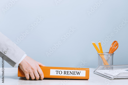 Принти на полотні Office binder in hands