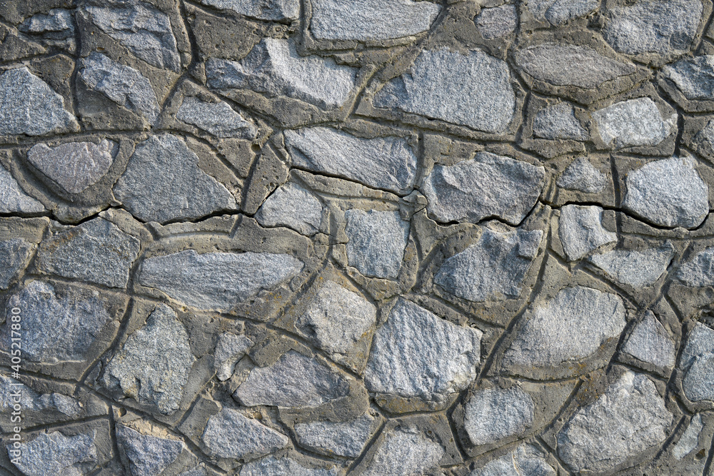 Fototapeta premium Background wall of large stones.