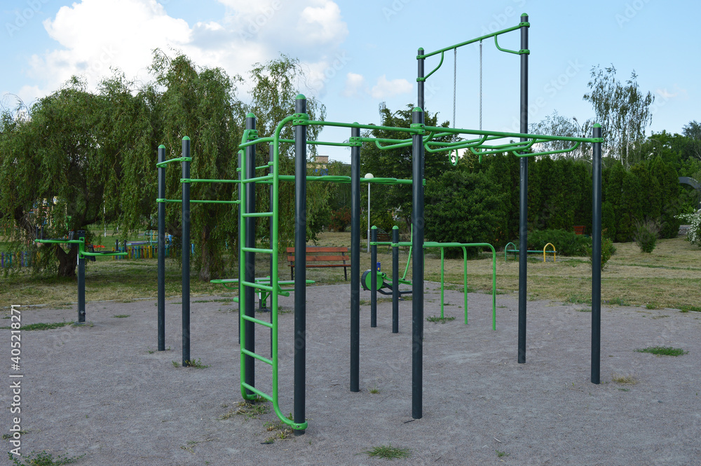 Playground in a city park.
