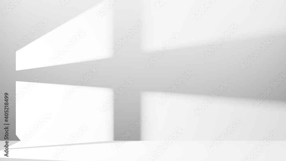 3d illustration of white scene with light 3d illustration of white scene with light