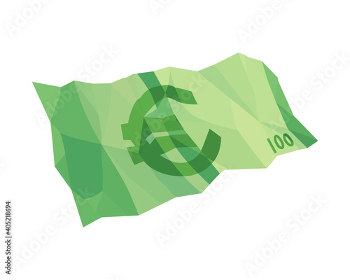 European currency note euro banknotes. Money vector illustration. Investment capital wealth savings or financial prosperity symbol. Paper money