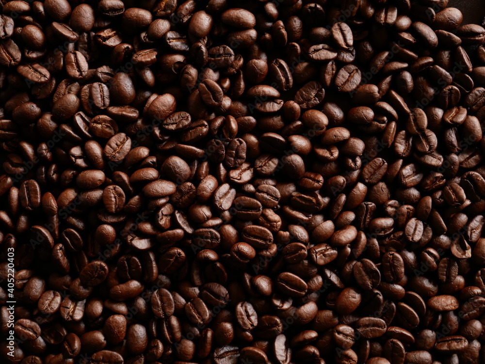 Obraz premium Roasted coffee beans for background