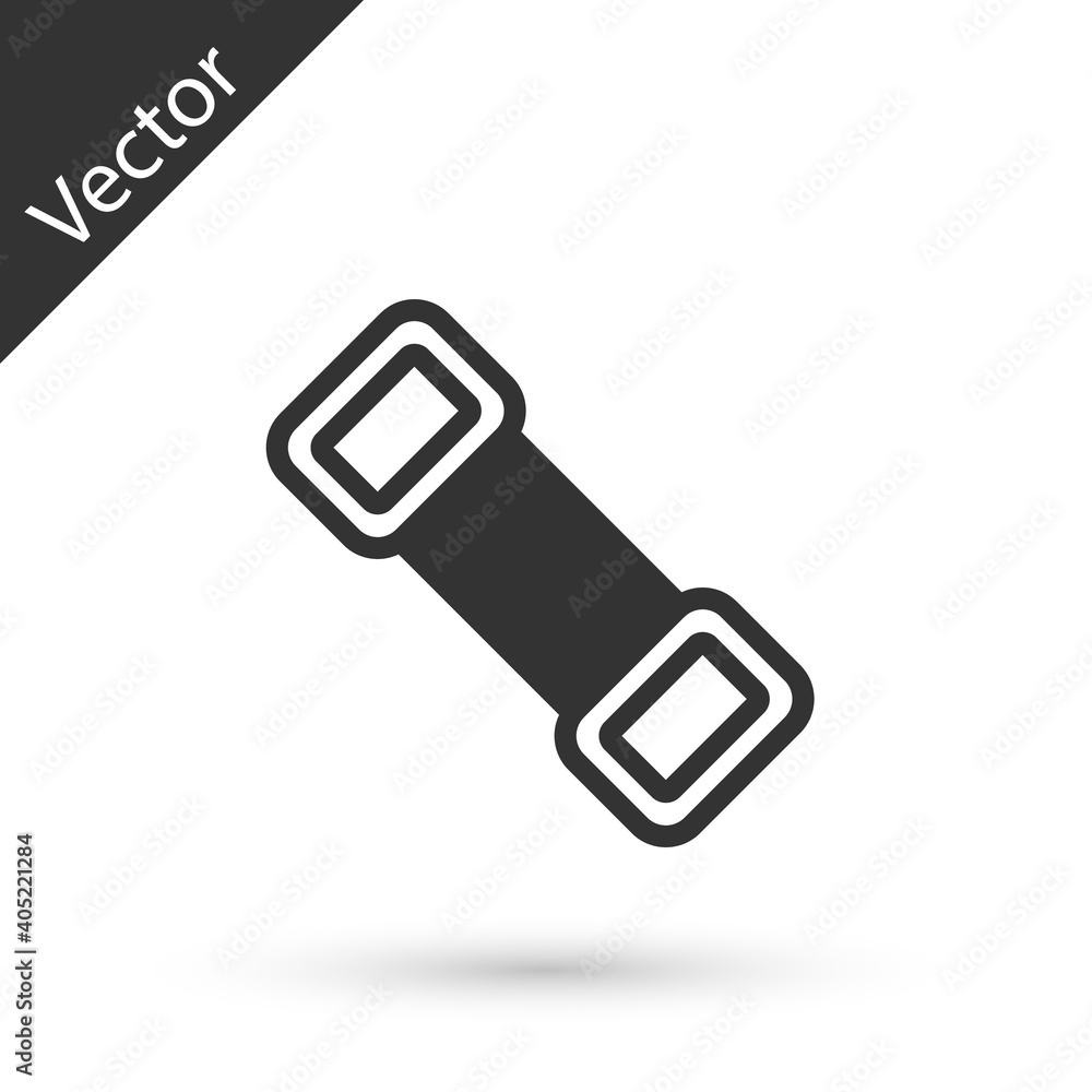 Grey line Chest expander icon isolated on white background. Vector. Grey line Chest expander icon isolated on white background. Vector.
