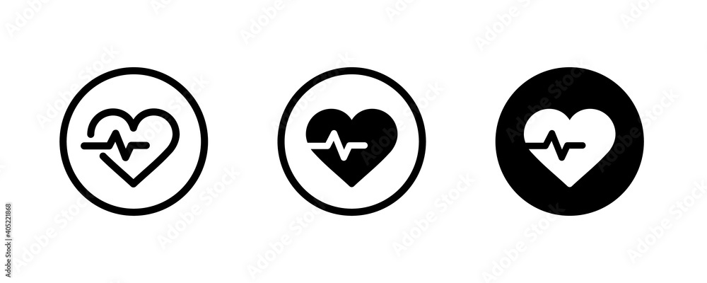 Heartbeat, heart beat, pulse, flat vector icon, medical apps and websites. Editable stroke and flat icons Heartbeat, heart beat, pulse, flat vector icon, medical apps and websites. Editable stroke and flat icons