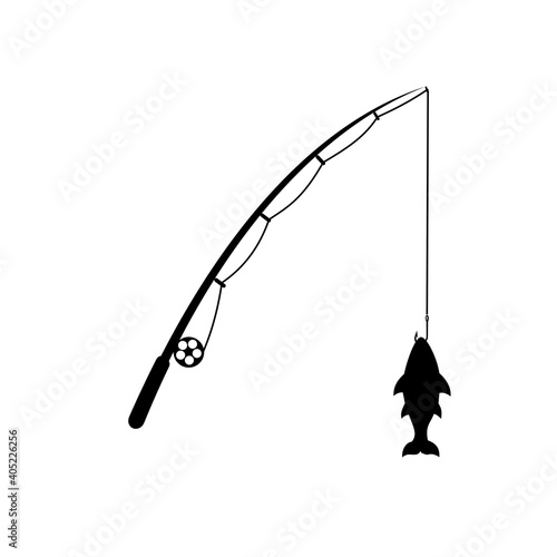 Photography Fishing icon isolated on white background