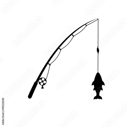 Fishing icon isolated on white background