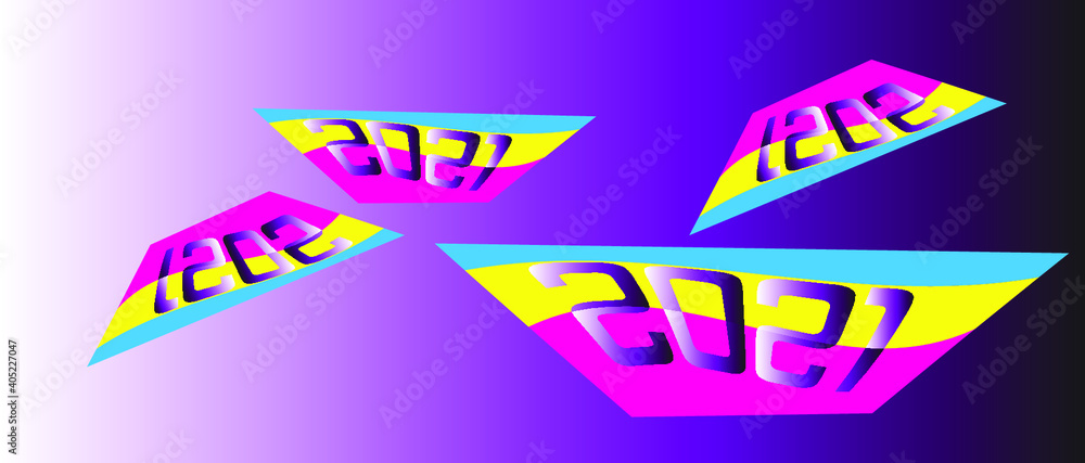 3d render of a new year sign 3d render of a new year sign