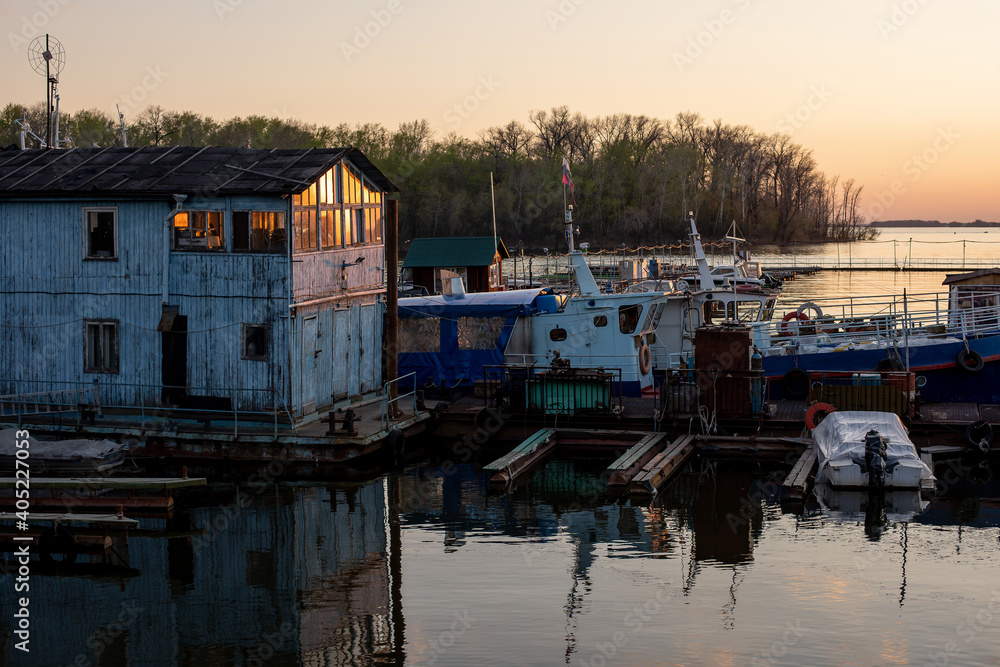 boat dock on the river