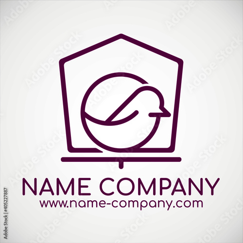 logo niche oiseaux oiseau nichoir