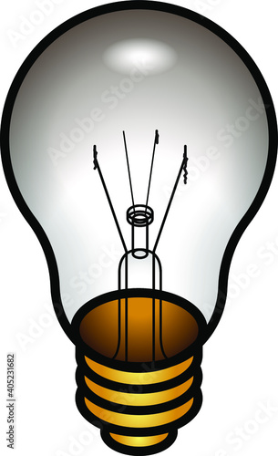 A blown traditional incandescent light bulb.