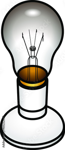 A blown traditional incandescent light bulb in a bulb holder.