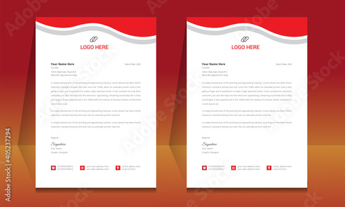 Letterhead format template, business style letterhead design template. Company letterhead template designs. Letterhead, Template.