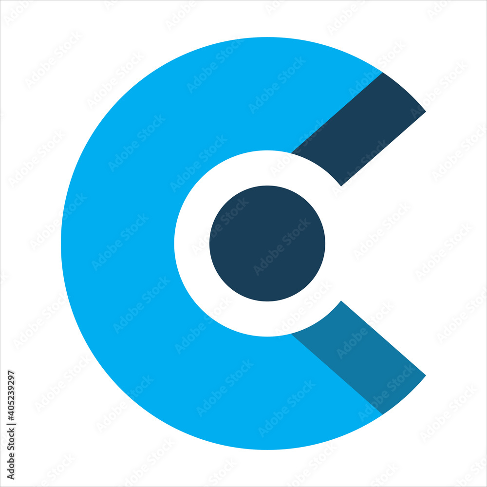 circle letter c dot logo design circle letter c dot logo design