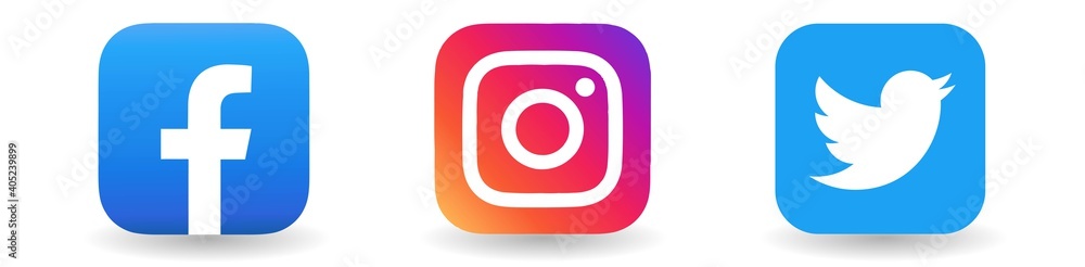 facebook, instagram,twitter icon. facebook, instagram,twitter logo