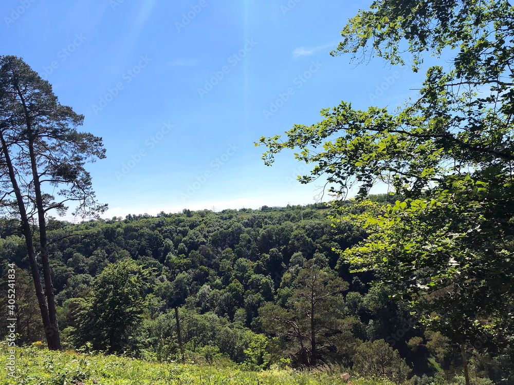 beautiful view of the landscape from a mountain