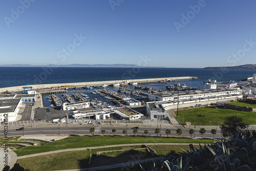 Details of arabic architecture in the old medina of Tangier.Morocco
