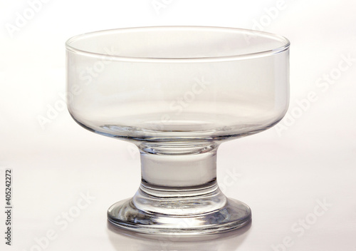 glass bowl on white background
