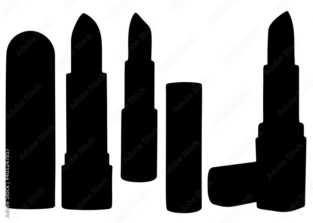 Obraz premium Lipsticks in a set. Vector image.