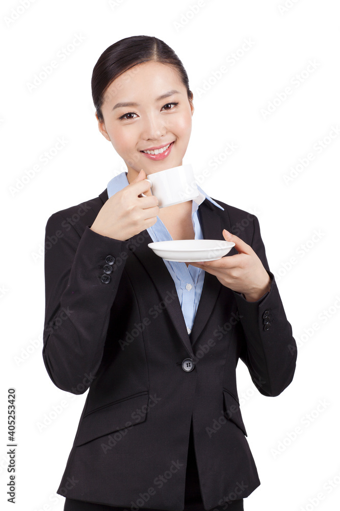 Portrait of a business woman drinking coffee Portrait of a business woman drinking coffee