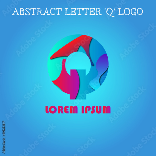 Abstract letter Q