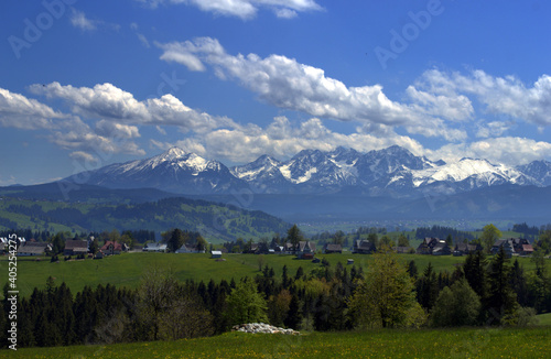 The Polish Tatras mountains  panorama