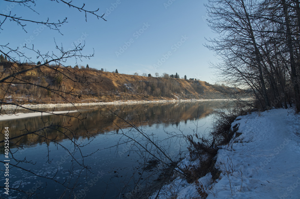 The North Saskatchewan River in Winter